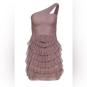 BCBGMAXAZRIA SEPIA ELLA ONE SHOULDER DRESS